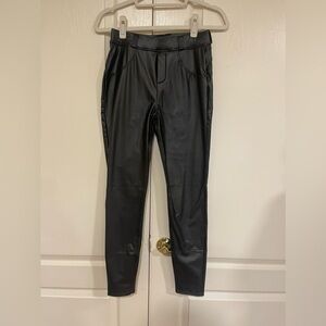 Black faux leather leggings​​​​